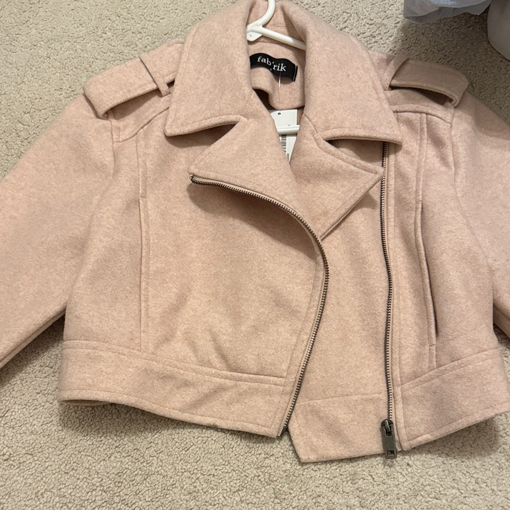 Fab'rik Women's Blush Leather Jacket